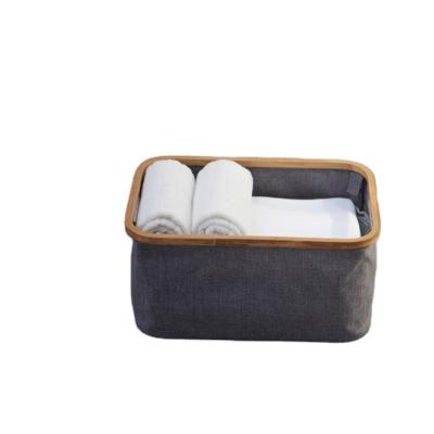 China Sustainable Laundry Basket Bamboo Storage Box for sale