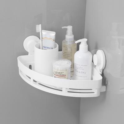 China High Cost Performance Of ABS Double Basket Corner Bathroom Storage Shelf for sale