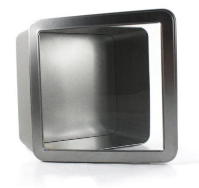 China Plain Wholesale Square Tin with Window for sale