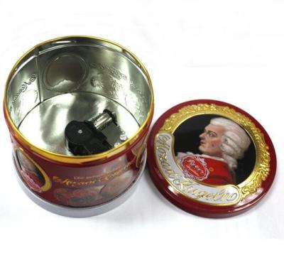 China Round Musical Food Metal Container for sale