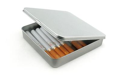 China small rectangular tabacco tin box for sale