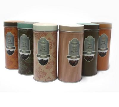 China Custom vintage tin coffee canister for sale