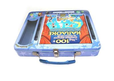 China Rectangulard DVD tin with handle for sale