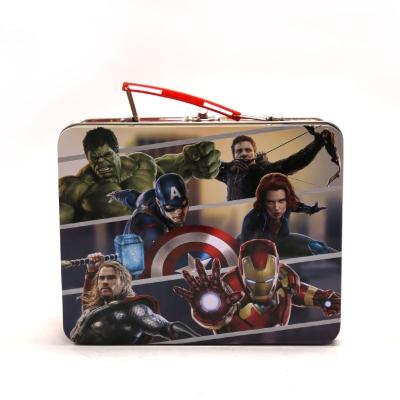 China Marvel Avengers Metal Tin Lunch Box for sale