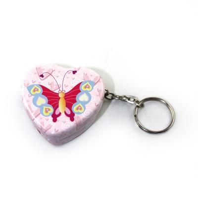 China heart pocket tin with key ring for sale