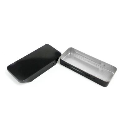 China classical black color metal mint tin case with sliding lid for sale