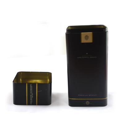 China Wholesale premium square wine tin with emboss logo for sale