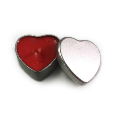 China Plain mini heart shape candle tin for sale