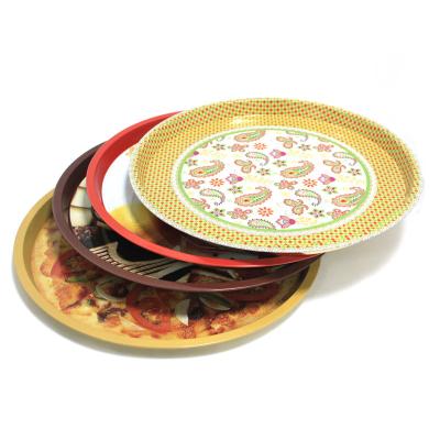 China custom metal round fruit tin trays for sale