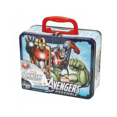 China Marvel Avengers Puzzle Tin Lunch Box for sale