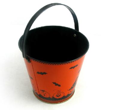 China Happy Halloween Tin Buckets for Popcorn for sale