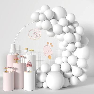 China White Color 80 PCS Macaron Wedding Baby Party Decoration 80 Birthday Party Decoration Latex Balloon Set for sale