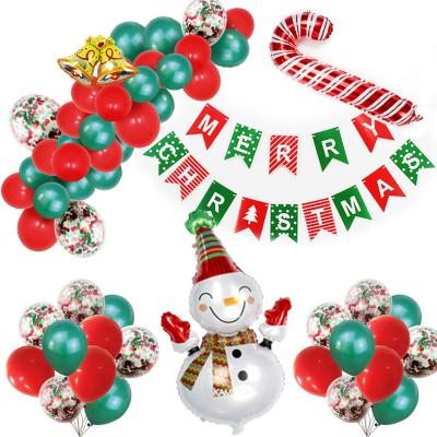 China New Wholesale 2021 Christmas Party Merry Christmas Holiday Atmosphere Decoration Snowman Candy Latex Balloon for sale