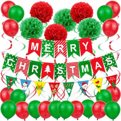 China Christmas Party Sale Kindergarten Classroom Store Window Christmas Flag Flower Ball Decoration Hot Latex Balloon for sale