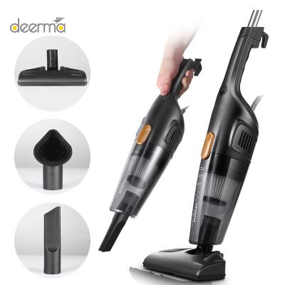 China Deerma DX115C Car Household Vacuum Cleaner With Mini Handheld Pushrod Cleaner Strong Suction Low Noise for sale