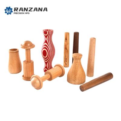 China Industrial Equipment OEM Precision CNC Turning Wood Parts Custom CNC Machined Rig Walnut / Beech Wood Parts for sale