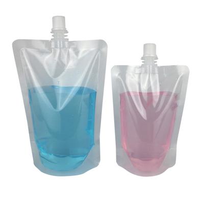 China Recycled Materials Stand Up Plastic Beverage Bag Packaging For Liquid Beverage Juice Milk Coffee Camping Outdoor Storage Spout Pouch for sale