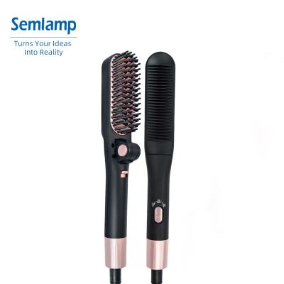 China Portable Foldable And Fast Hair Straightener Comb Price Black Beard Brush For Women And Men for sale