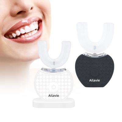 China Ailavie Silicone Battery Operated Electronic Toothbrush For Baby And Adult for sale