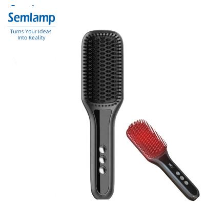 China Multifunctional Hair Straightener Brush Hair Straightener Sweep Ionic Hair Straightening Combs For Black Wholesale Ceramic Women Accept Electric Comb Customized Logo for sale