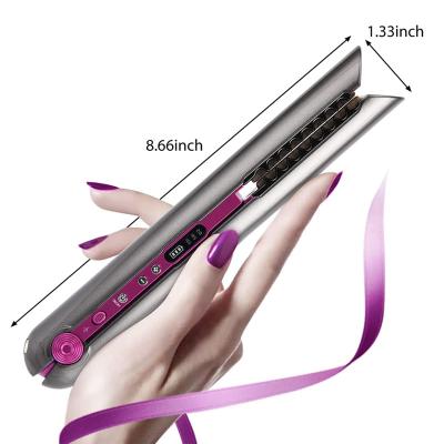 China New 2 Mini Wireless Cordless Hair Straightener 1Hair Flat Iron Portable Outdoor Styling Cordless Hair Loop Hair Straightening Comb for sale