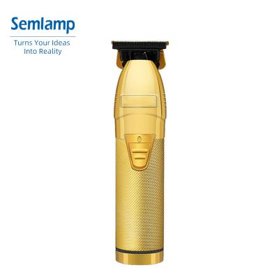 China Waterproof Cordless Barber Machine Men Hair Trimmer Home Hair Cut Set Gold Electric Haircut Clippers OEM for sale