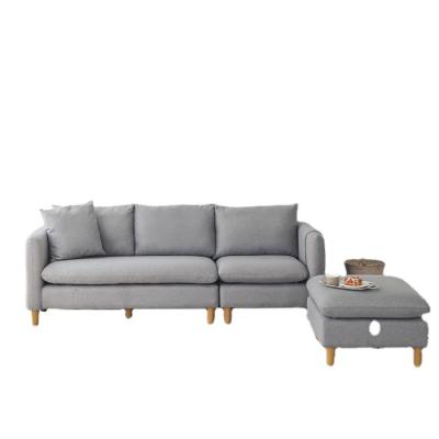 China Living Room Chaise Sofa Furniture Modern Minimalist Fabric Waist Sectional Of Large Sofa Bed Bestselling for sale