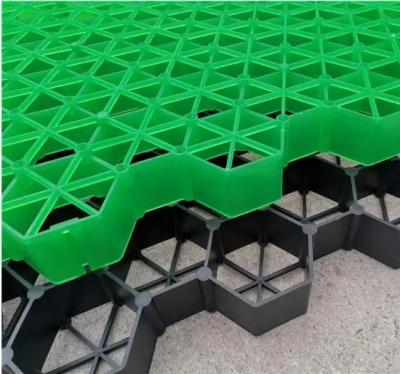 China 395/455/496/532mm Width High Compressive Strength Interlocking Gravel Grass Paving Grid for sale