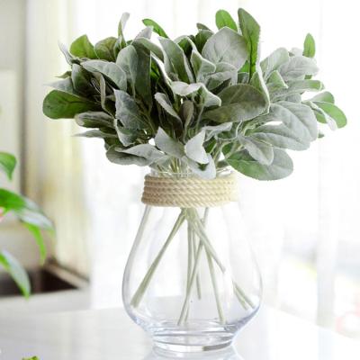 China Dusty Miller Realistic Wholesale Artificial Wedding Greenery Artificial Plastic Cineraria Senecio Plants Flowers Decoration for sale