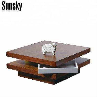 China PANEL Living Room Furniture E2 MDF And Walnut Veneer Coffee Table SK1617A for sale