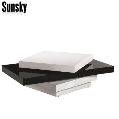 China modern functional coffee table gloss white paint for sale