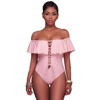 China Wholesale Lady Sportswear Trade Assurance Swimwear Beachwear Breathable Surf Custom Made Pink One Piece Swimsuit For Women for sale