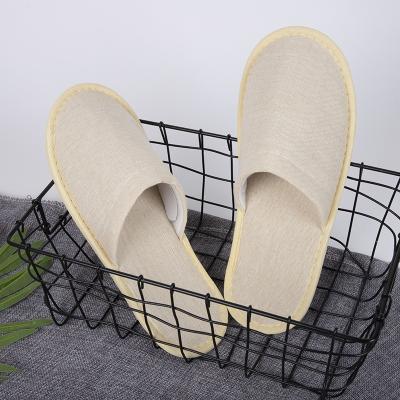 China Wholesale Hotel Non-slip High-Grade Five-Star Amenities Factory Home Travel Linen Disposable Slippers for Guests for sale