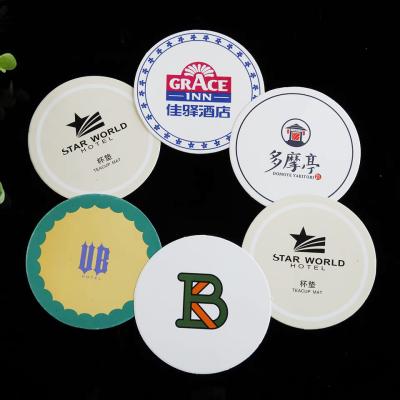 China Sustainable High End Custom Logo 2 Layer / 5 Layer Disposable Hotel Absorbent Paper Dining Beer Cafe Coaster for sale