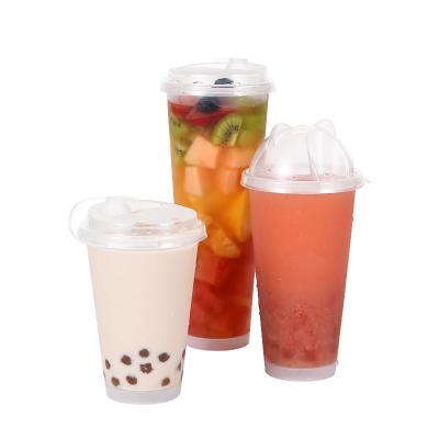 China Custom Logo Printing Clear Milkshake Cup Disposable Multi Size WWL Pearl Milk Tea Shape Eco-friendly Variety And Fruit Tea U Shape Cup for sale