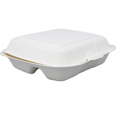 China WWLCustom Biodegradable Disposable Tableware Plates 100% Biodegradable Sugarcane Bagasse Paper Plates Dish Supply Compartment Lunch Box for sale