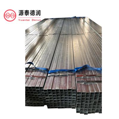 China Structure ERW Black Square Pipe Customized Rectangular Steel Hollow Pipe With Standard Size for sale