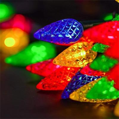 China Colorful LED String Light LED String Light Waterproof Outdoor Christmas Lights C9 RGB LED Battery String Lights for sale