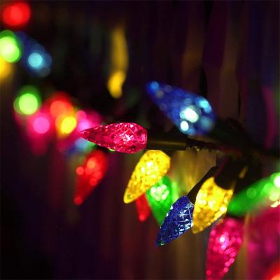 China LED String Light Factory Wholesale C9 Colorful Christmas Light String 17ft 50leds Battery Operated String Lights for sale