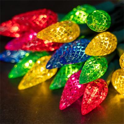 China Colorful LED String Christmas Lights C9 Battery Operated Strawberry Christmas Lights LED String Light Lights for sale