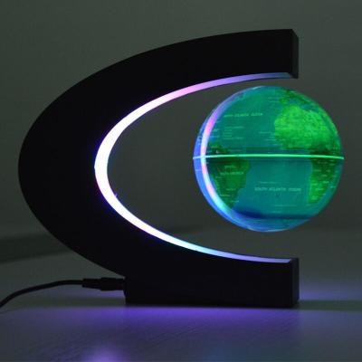 China Promotion Medical Gift Illuminated Globe World Magnetic Rotating Art Frame LED Map for sale