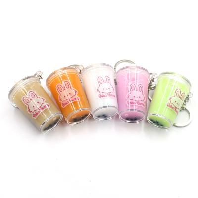 China Environmental Friendly Wholesale Custom Private Label Milk Tea Keychains for sale