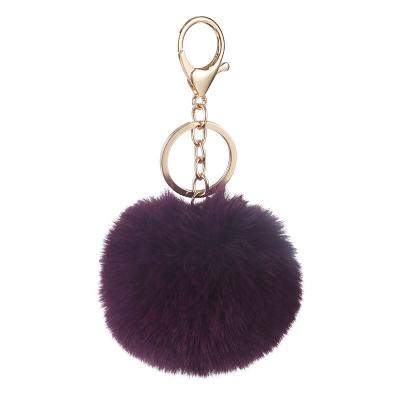 China Wholesale Cheap Fur Pon Pom Pom Colorful Fasion Factory Price Keychain for sale