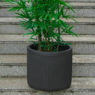 China Nordic Modern Cement Outdoor Yard Landscape Garden Pot Flower Pot Floor Decoration Ornament for sale