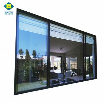 China Aluminum Folding Double Screen Brown Glass Windows Cheap Price In Morocco for sale