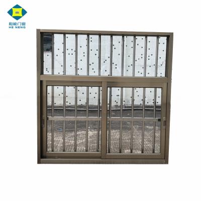 China Folding Screen Aluminum Sliding Window With Stainless Steel Metal Security Grill Design Burglar Proof Window Mesh for sale