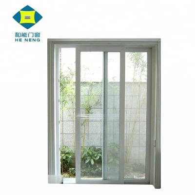 China Good Price PVC Balcony Kitchen Toilet Modern Plastic Tempered Glass Door Wholesales Sliding Door for sale