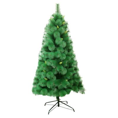 China Customizable Environmentally Friendly Pine Needle Christmas Tree Artificial Christmas Trees With Metal Tree Stand for sale