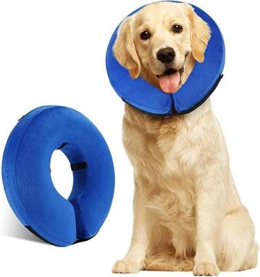 China Sustainable Dog Inflatable Collar Washable Protective Recovery Collar for Dog Adjustable Pet Recovery Cone After Surgery for sale