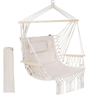 China Rustic Hammock Chair Hanging Rope Swing - Quality Canvas Weave for Superior Comfort & Durability Gifts for Women for sale